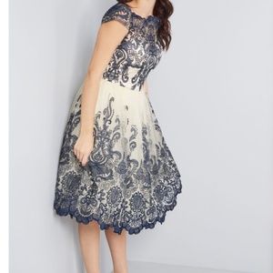 Blue lace dress